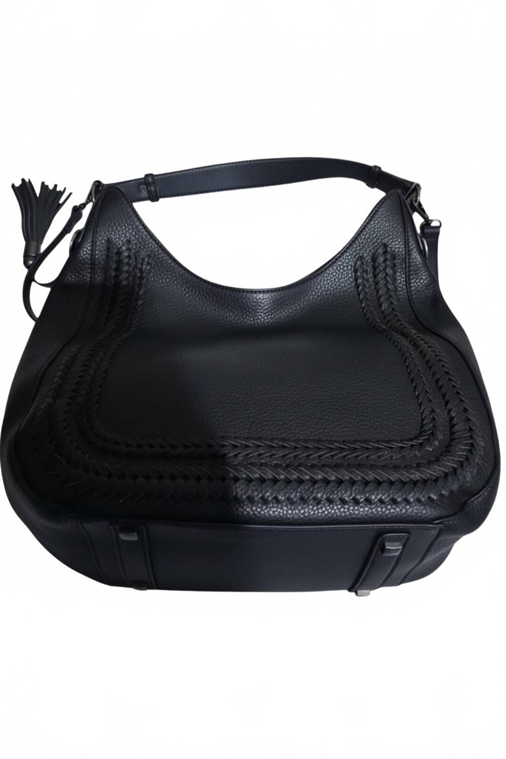 

Simply Noelle Женская плетеная сумка через плечо из искусственной кожи, черная