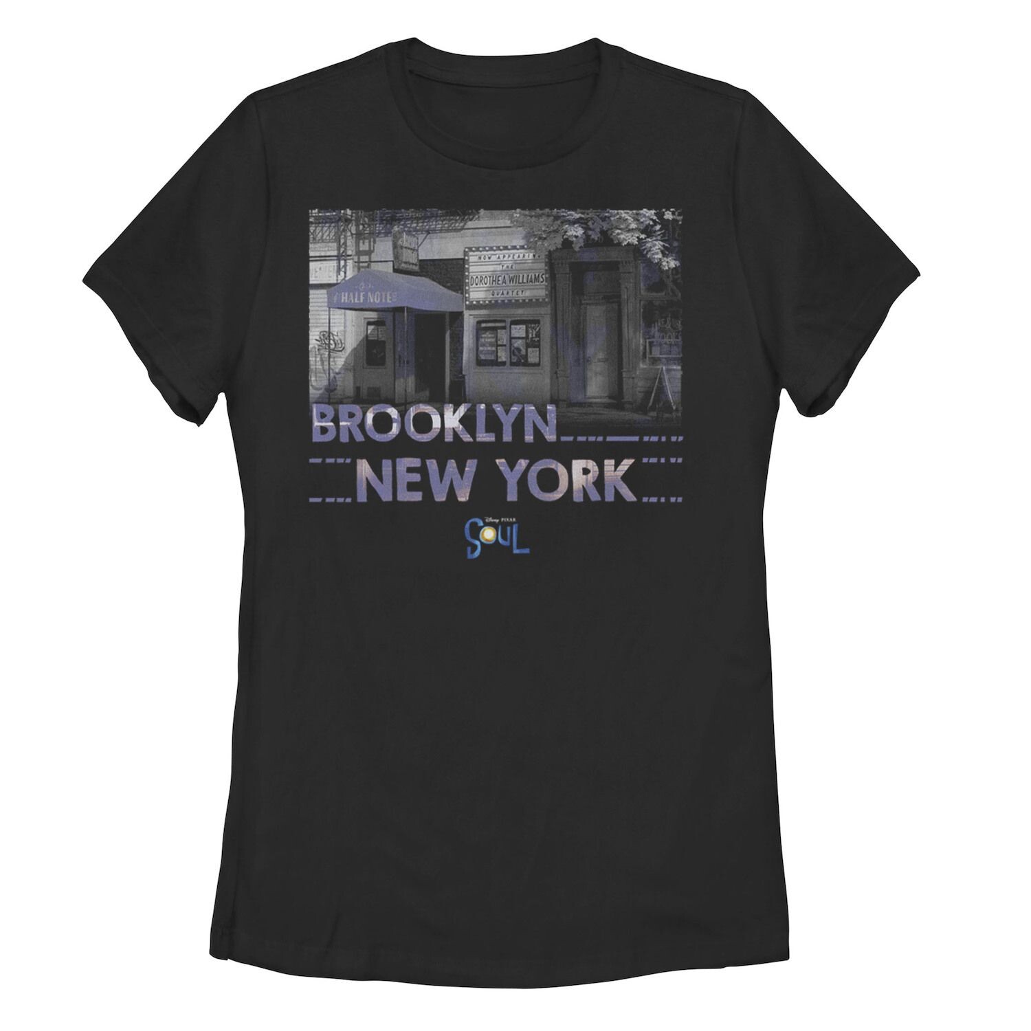 

Футболка с изображением половинной банкноты Disney/Pixar Soul Juniors Brooklyn New York Licensed Character