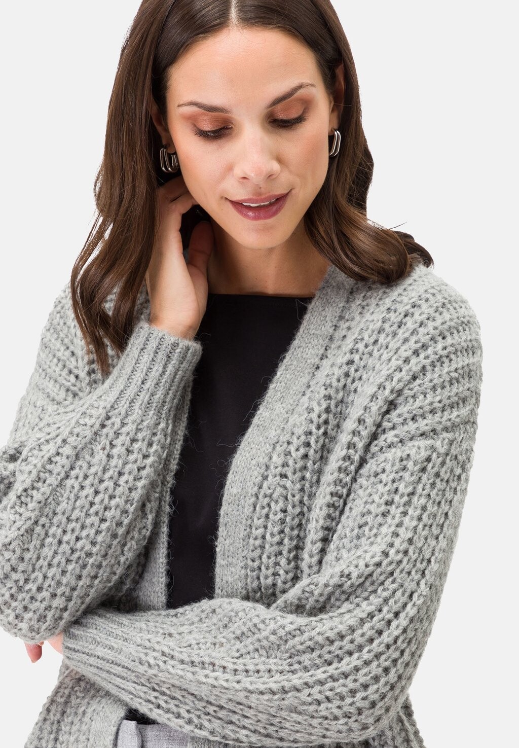 

Кардиган GROB OFFENER STYLE zero, серый