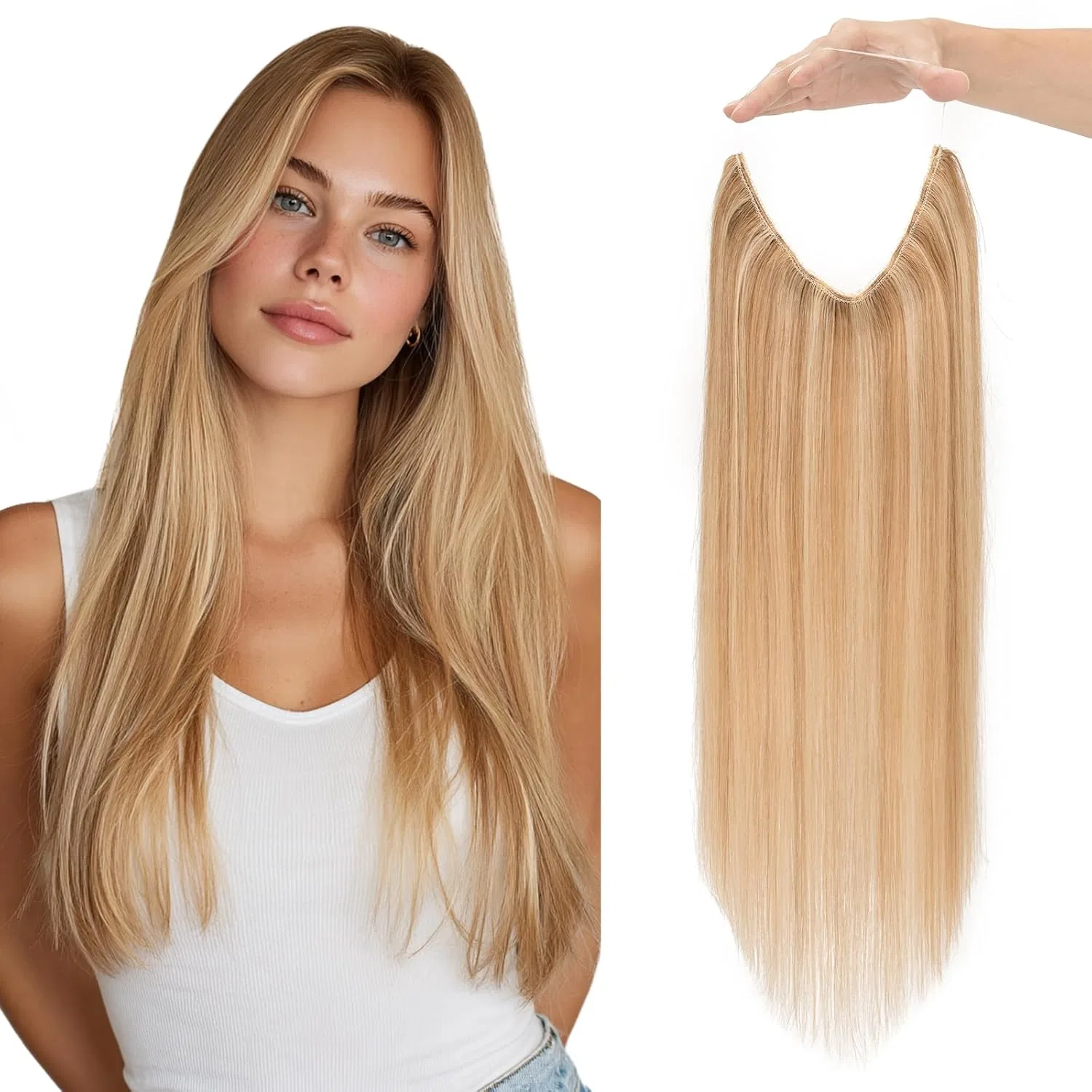 Наращивание волос MY-LADY Secret Hair Extensions, 30 см, натуральные, #12P613 золотисто-коричневый и блонд, 55 г My-Lady, 12P613 Golden Brown&Blonde