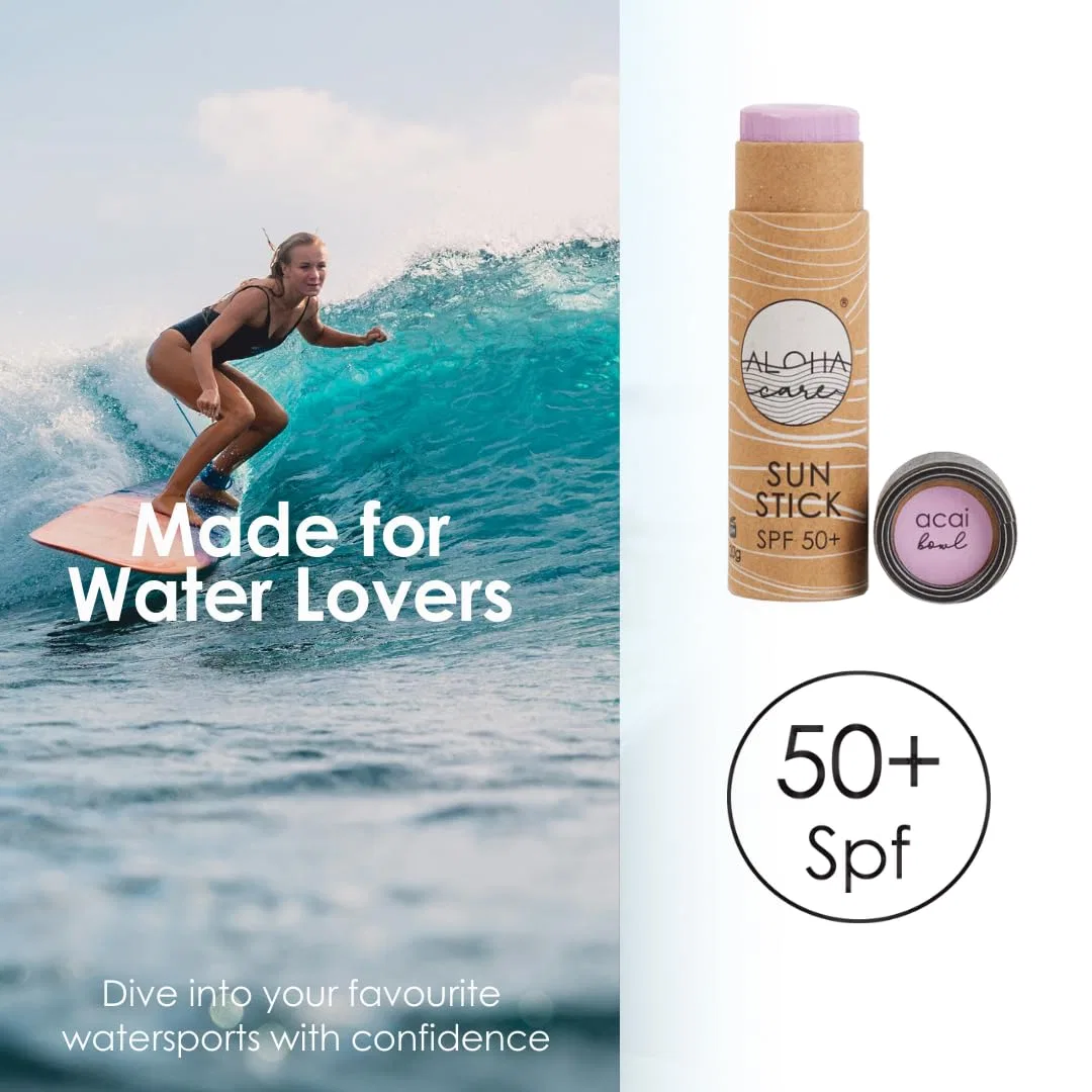 Минеральный солнцезащитный стик для лица «Aloha Sun Stick» SPF 50+, 20 г Aloha Care, Purple — фото 3