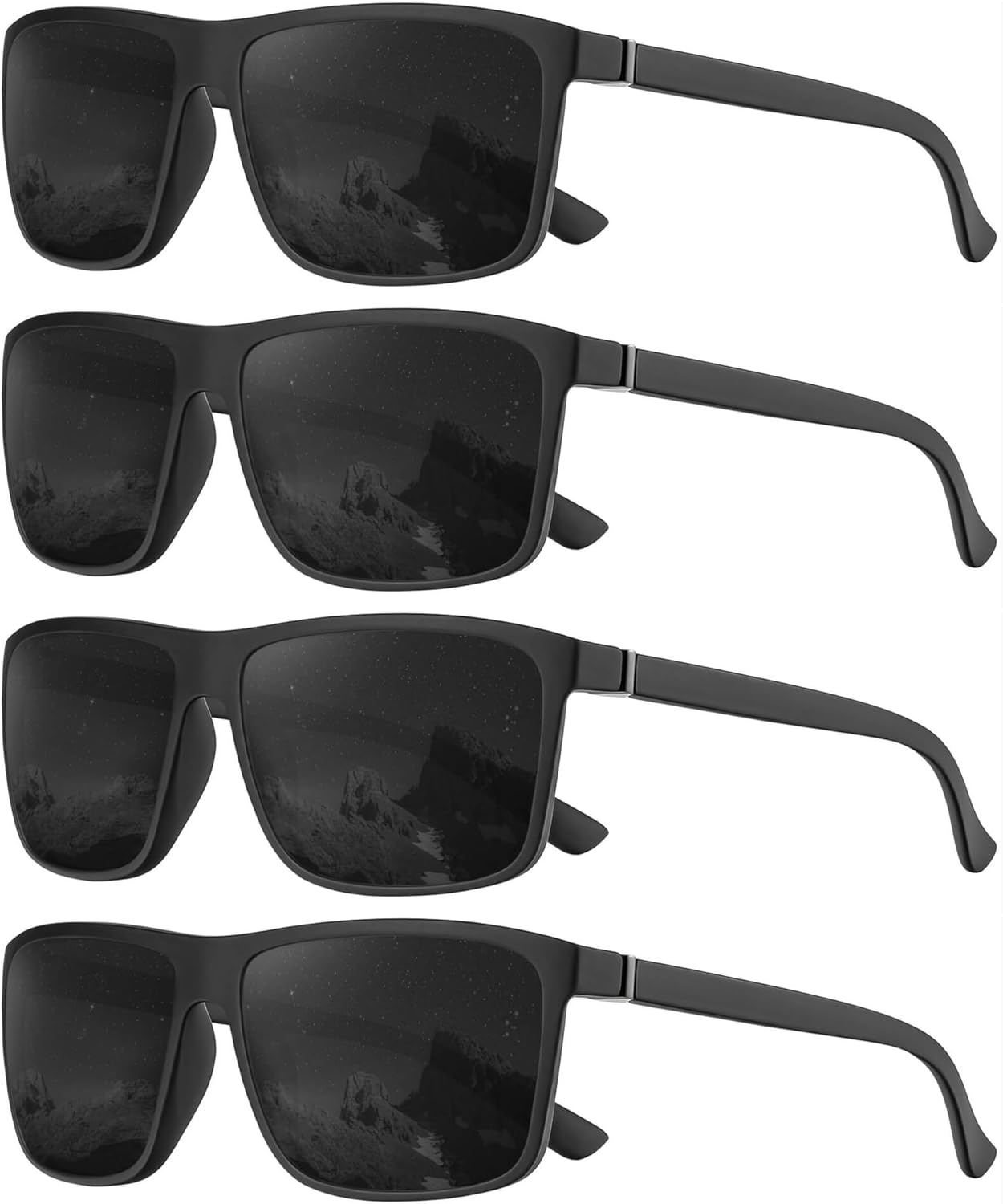 

Солнцезащитные очки KALIYADI Polarized Mens Sun-Glasses Sunglasses-Men: классические солнцезащитные очки с защитой от УФ-излучения для рыбалки, вождения, гольфа, Black/Black/Black/Black