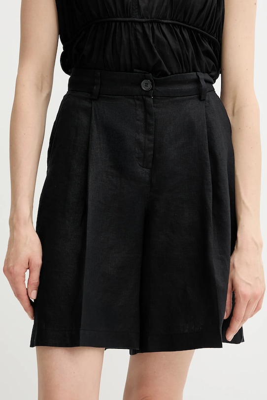 

Льняные шорты Sisley, черный