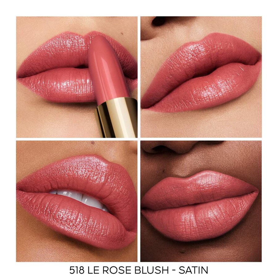 Матовая помада Rouge G с сатиновым и бархатистым эффектом GUERLAIN, 0.1 oz/3.5 g, 518 Le Rose Blush — фото 3