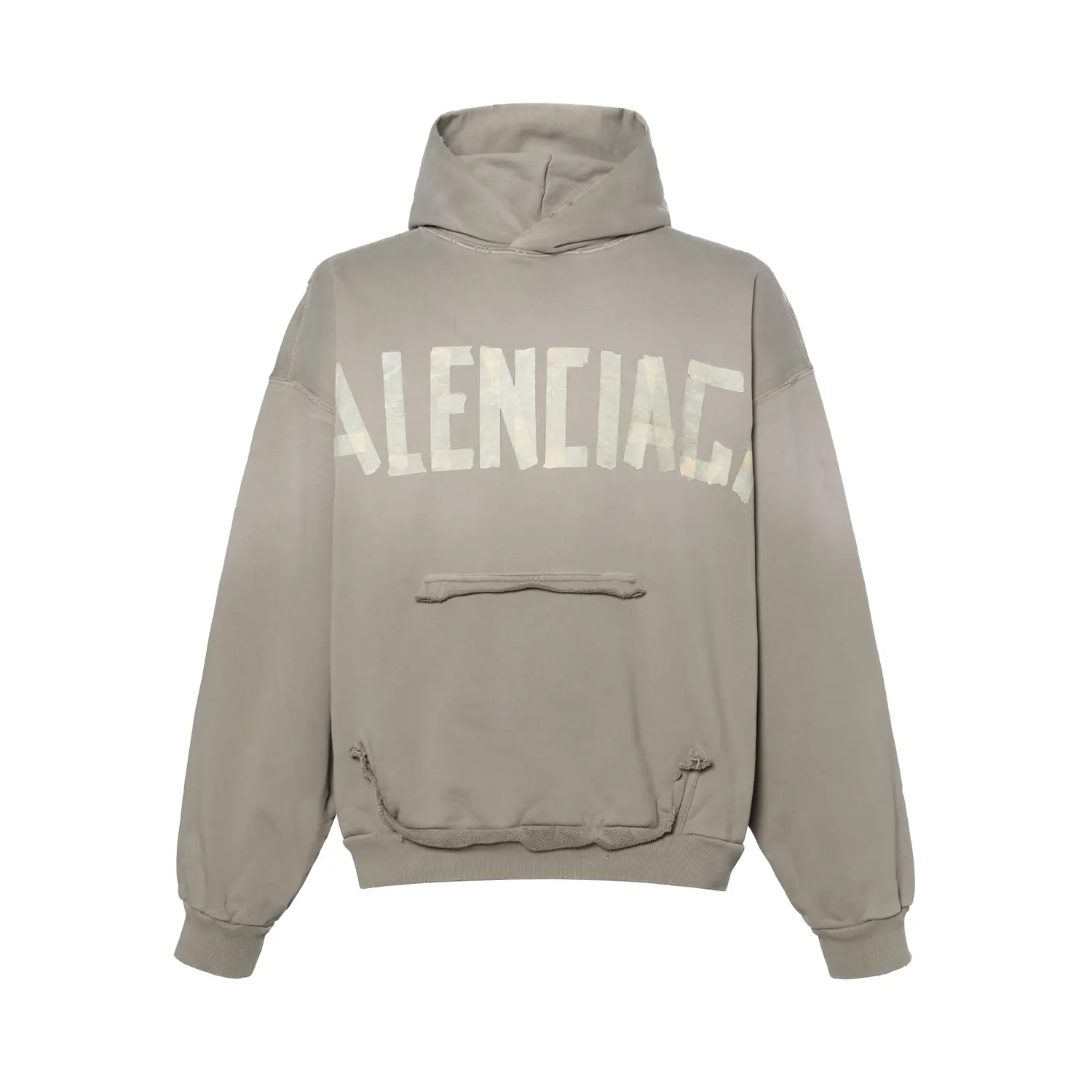 

Худи с прорезными карманами на липучке Balenciaga, зеленый