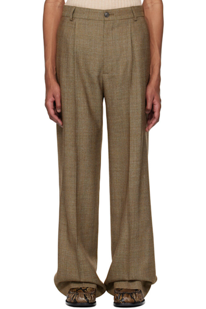 

Бежевые брюки со стрелками Dries Van Noten