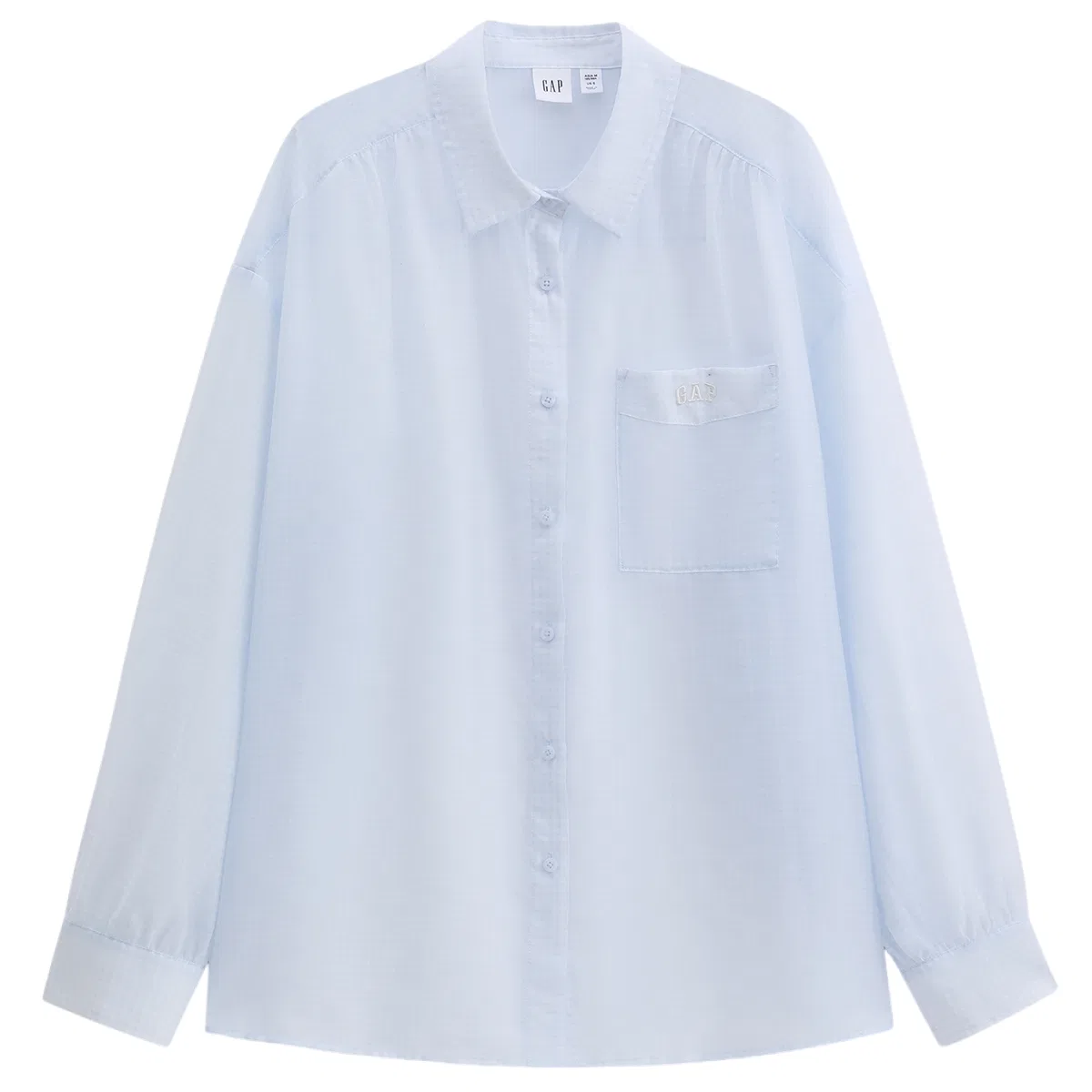 Рубашка женская с отложным воротником GAP Light Blue