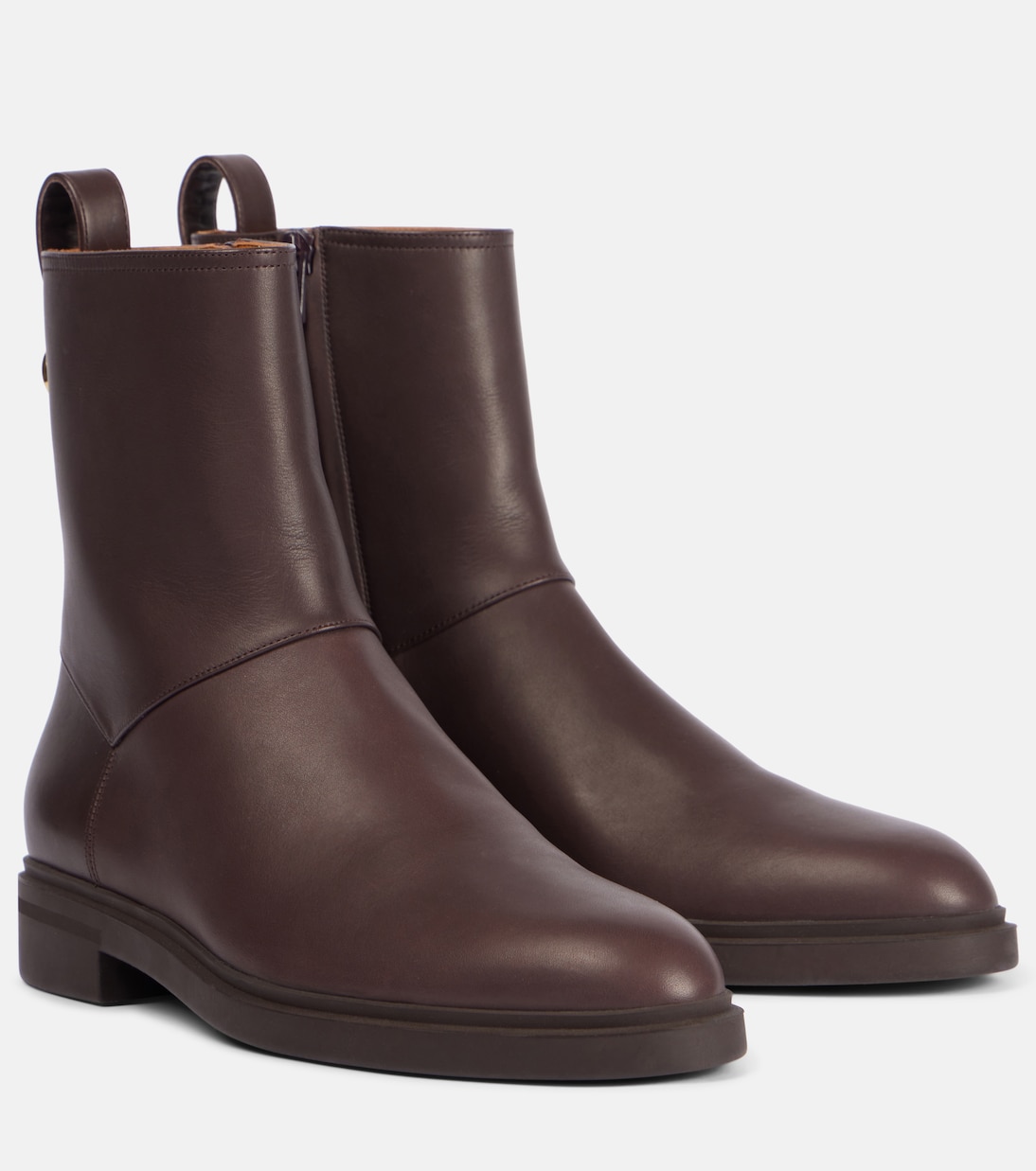 Ботильоны из кожи Kilda Loro Piana, Brown Ebony