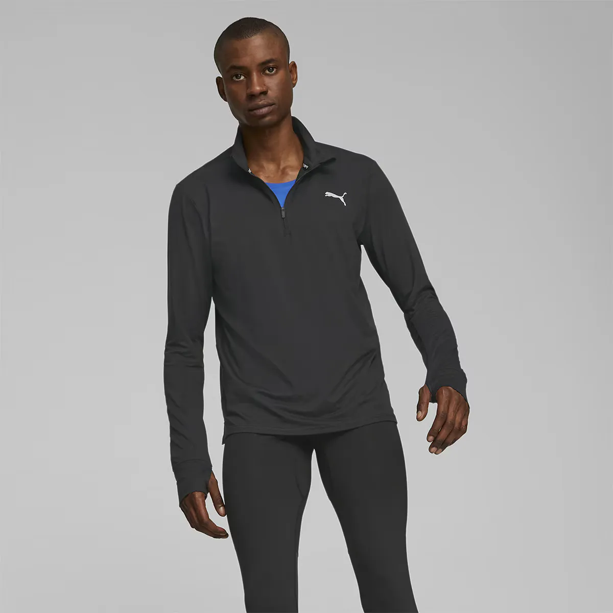 

Футболка Puma Men's Run Favorite 1/4 Zip M, черный