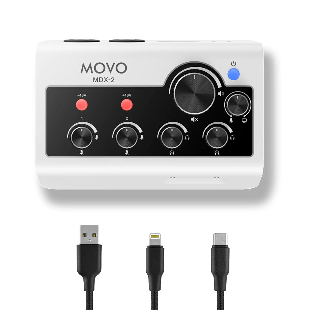 

Movo Photo MDX-2 Портативный аудиоинтерфейс для смарт-устройств