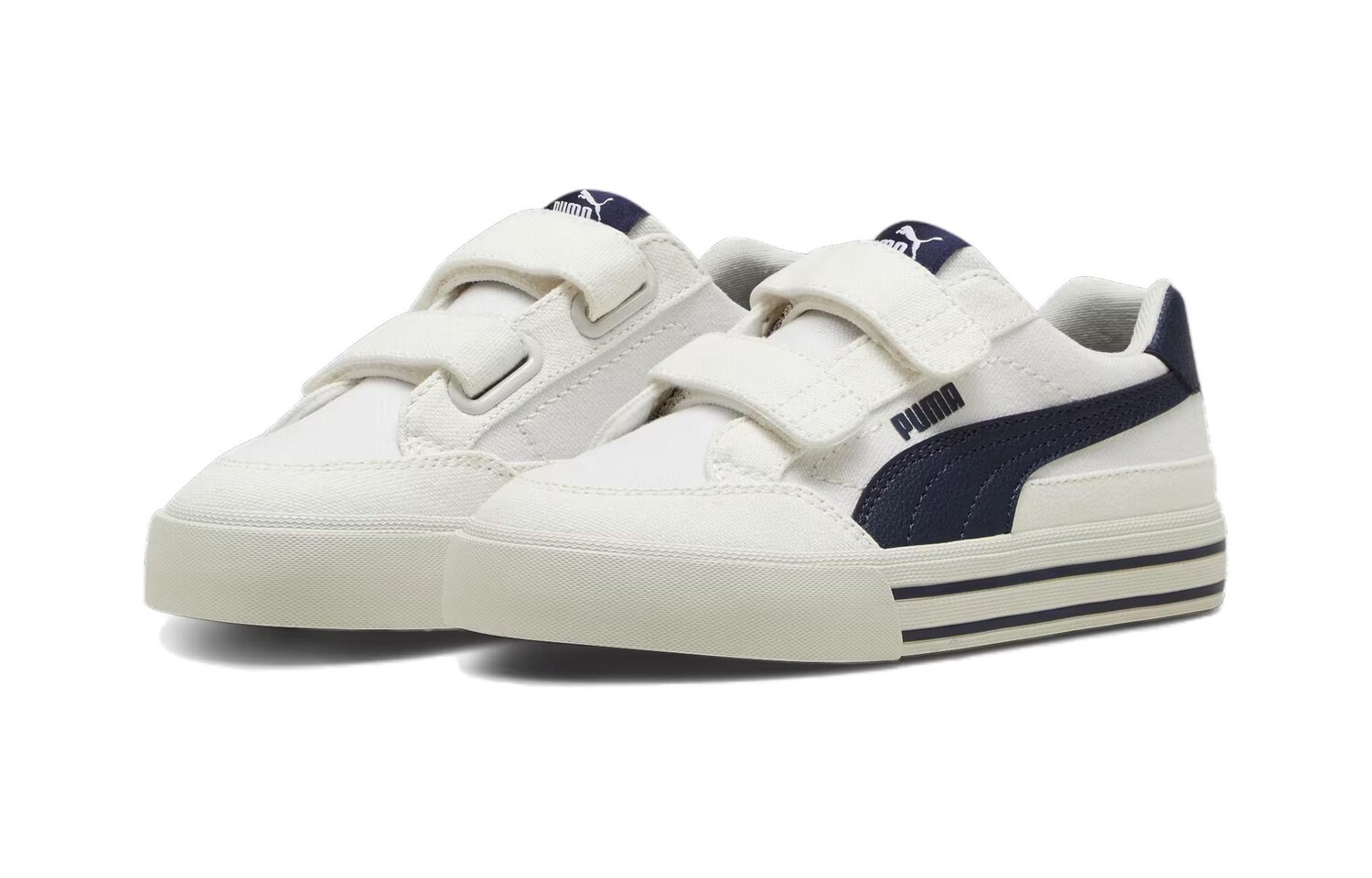 Классические детские кроссовки для скейтбординга PS Puma, бежевый/черный — фото 3