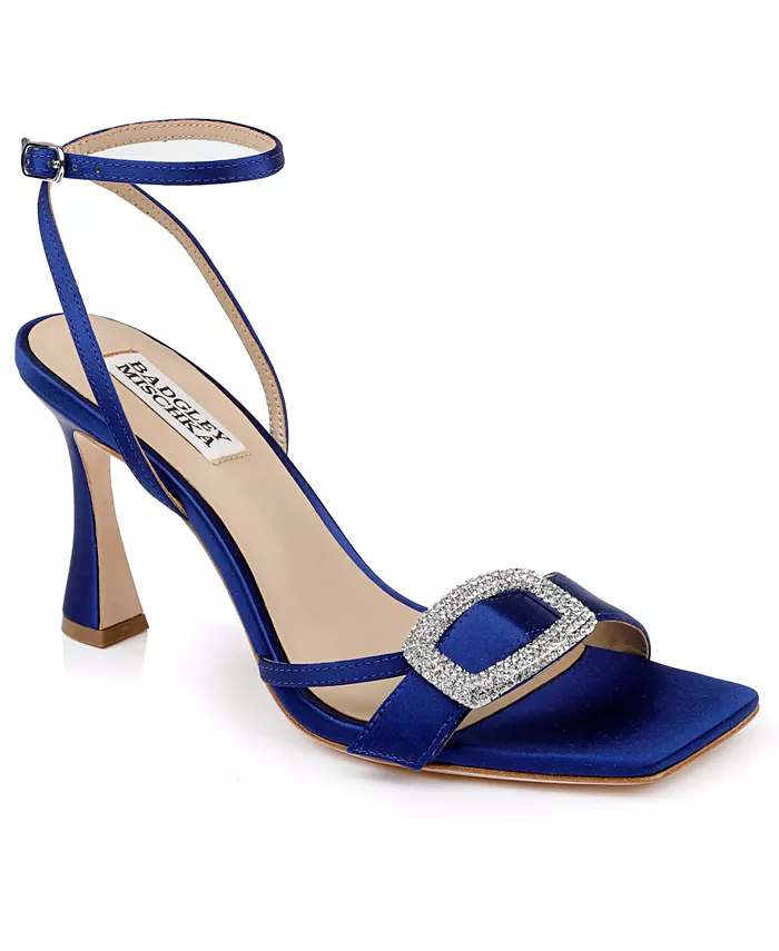 Женские вечерние босоножки Judith с квадратным мысом Badgley Mischka, синий