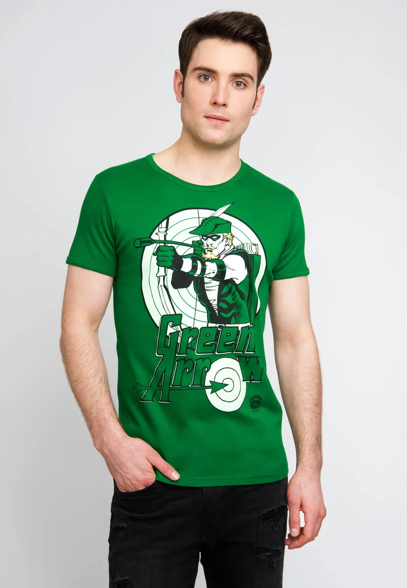 

Logoshirt Футболка "Зеленая Стрела" с классным принтом спереди, зеленый