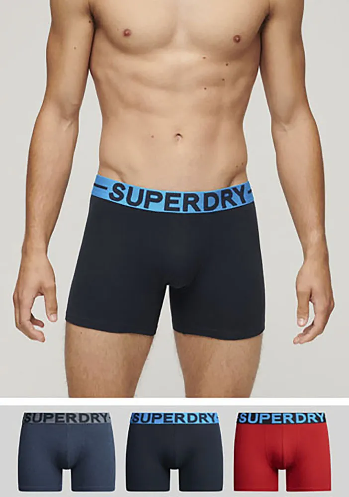 

Трусы-боксеры Superdry "BOXER TRIPLE PACK" (упаковка, 3 шт.), цвет D.Ind. Blue