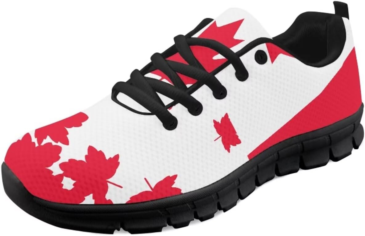 

Кроссовки с американским флагом для женщин, беговые и теннисные обувь, легкие спортивные трейловые кроссовки, мужские кроссовки ко Дню независимости США Getelinseng, Canada Flag