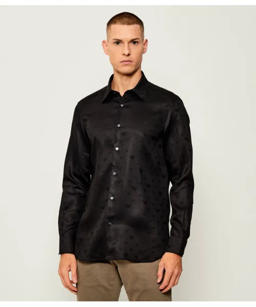 

Рубашка Regular fit Emporio Armani, черный