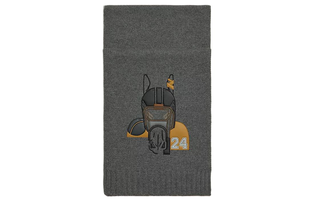 

HERMES Вязаный шарф мужской, Mixed Gray