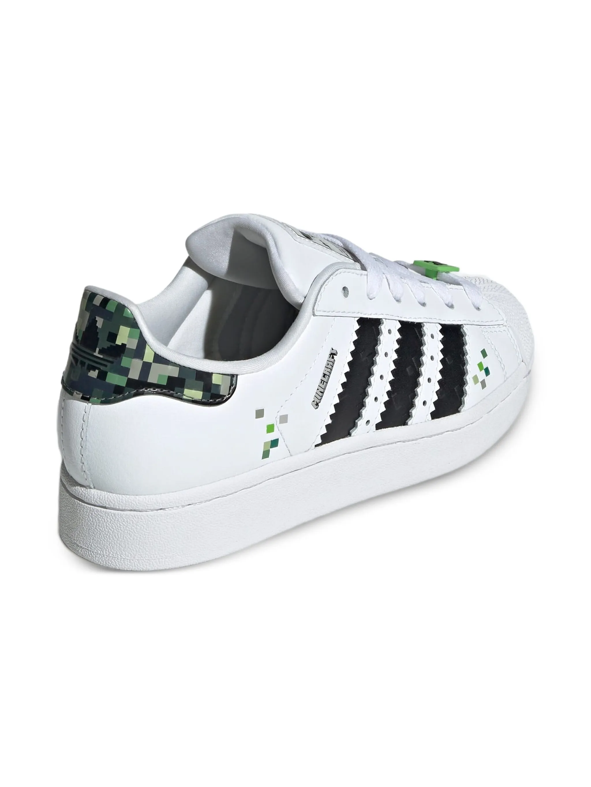Кроссовки Superstar Minecraft - Creeper Adidas Kids, белый — фото 3