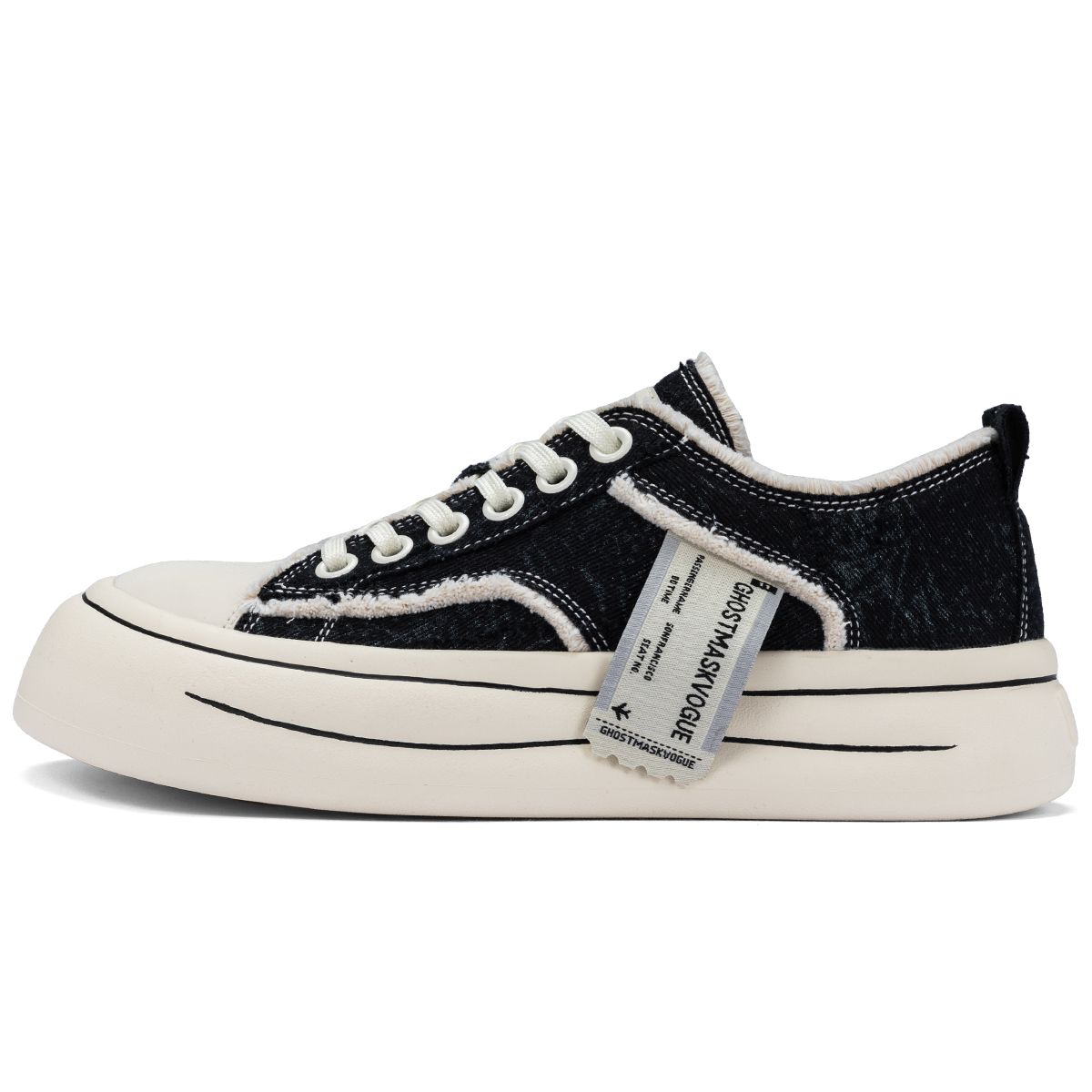 

Легкие и дышащие низкие мужские кроссовки для скейтбординга Ghost Mask, Black