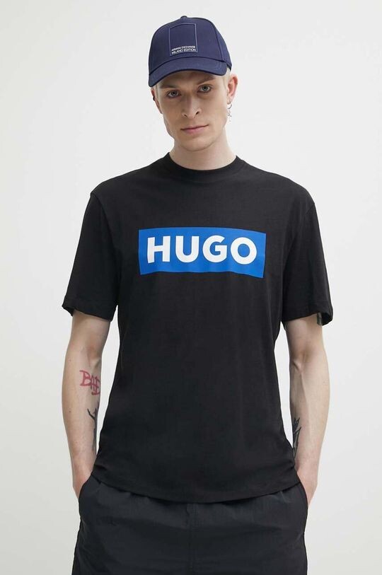 

Хлопковая футболка Hugo Blue, черный