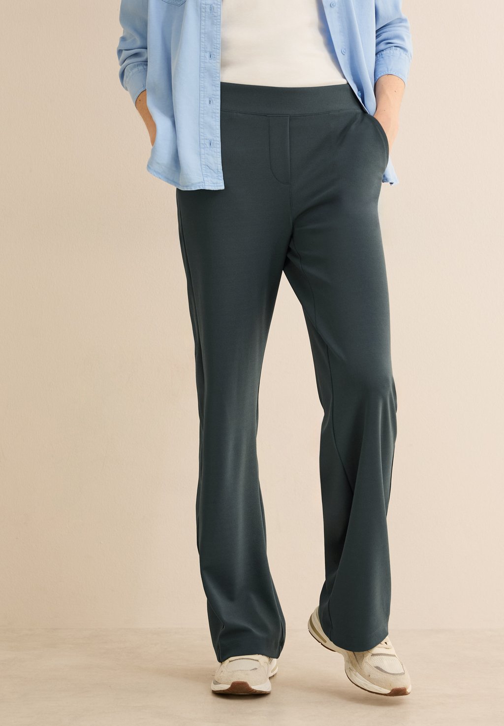 

Брюки BASIC WIDE LEG Cecil, темно-зеленый