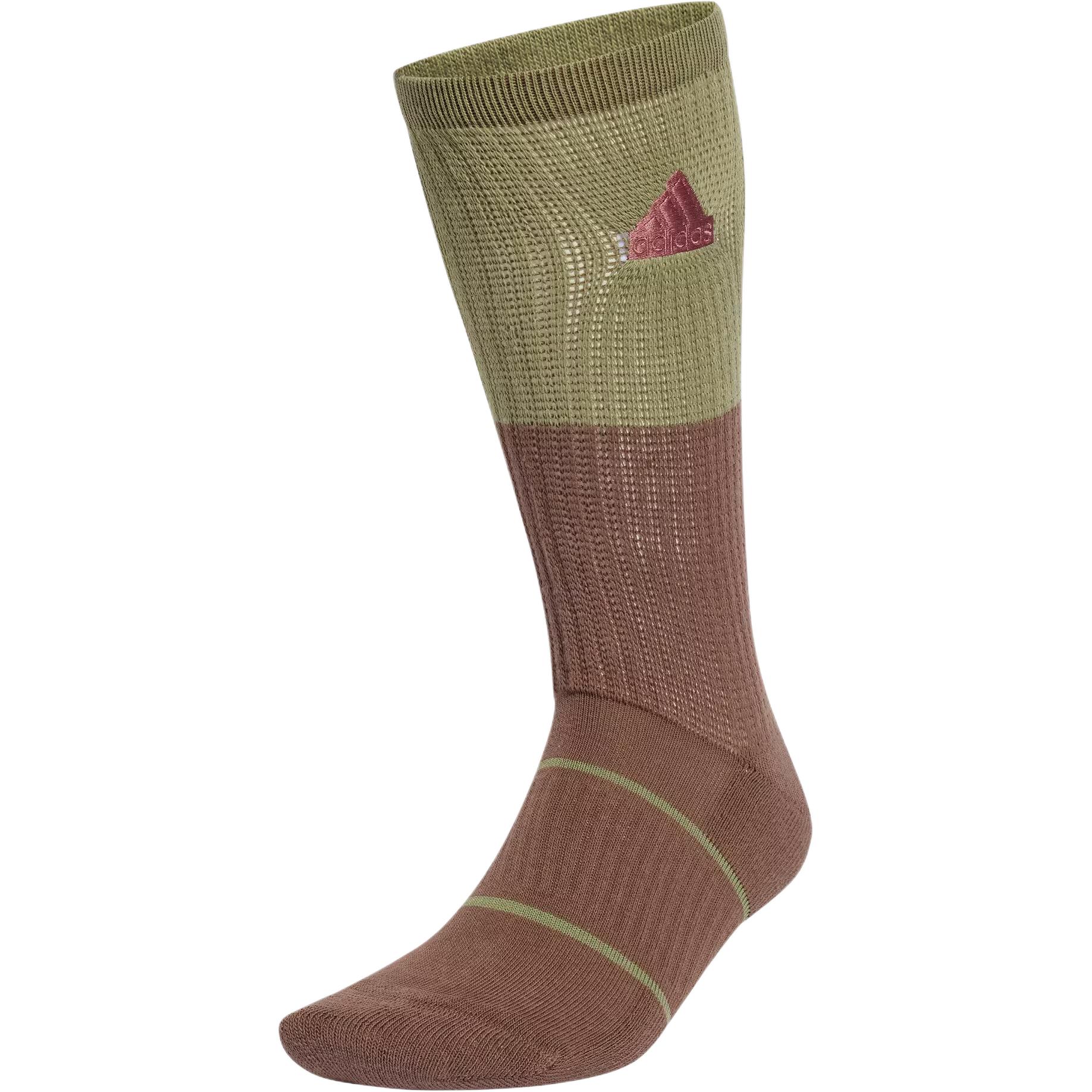 

Спортивные носки с амортизацией Mid-Calf Adidas в расцветке Tent Green/Stratum Dark Earthy Brown