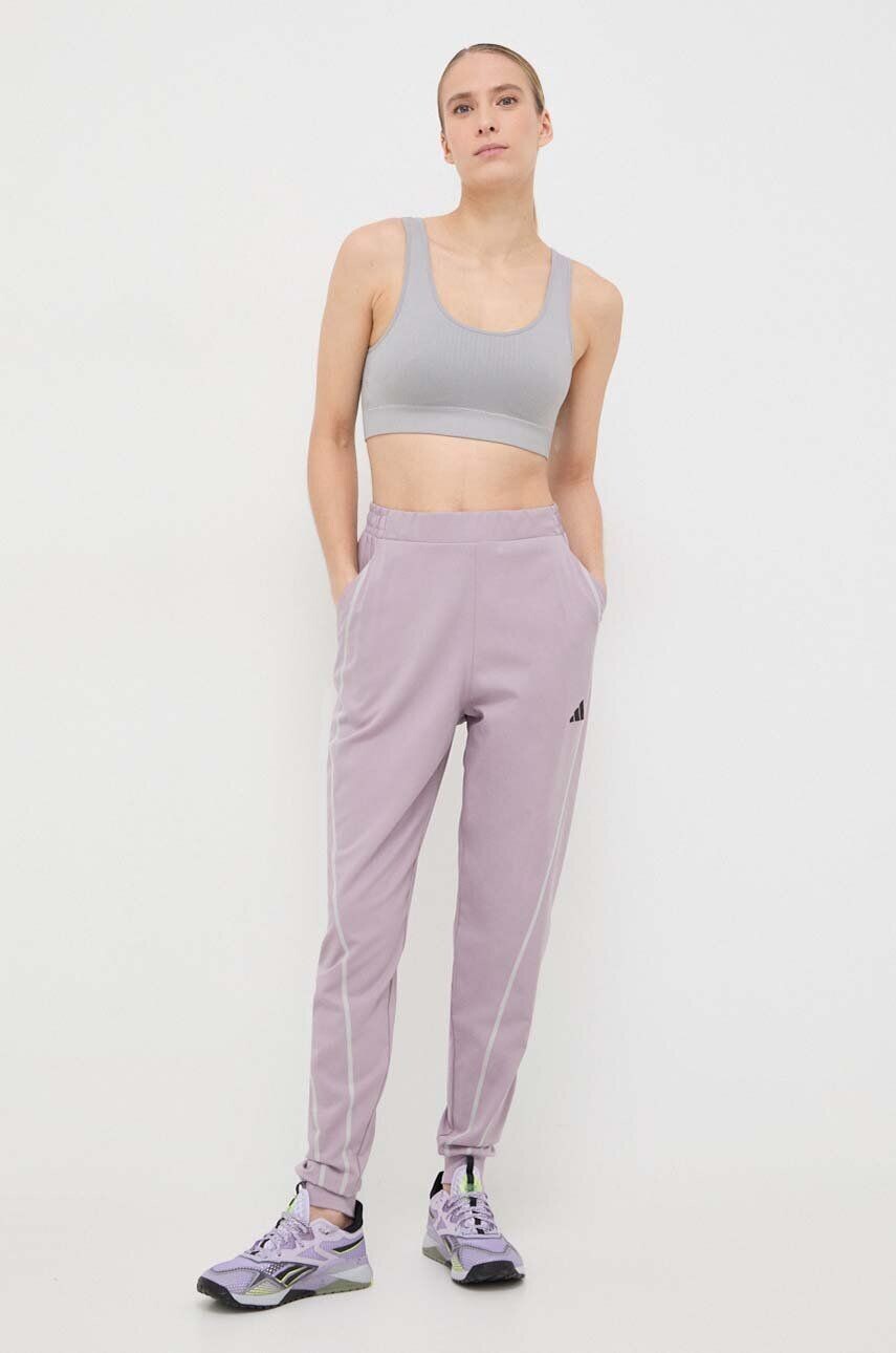 Тканые тренировочные брюки adidas Performance, розовый — фото 3