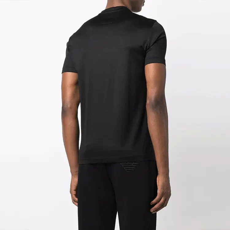 Футболка с коротким рукавом и круглым вырезом EMPORIO ARMANI, черный — фото 4