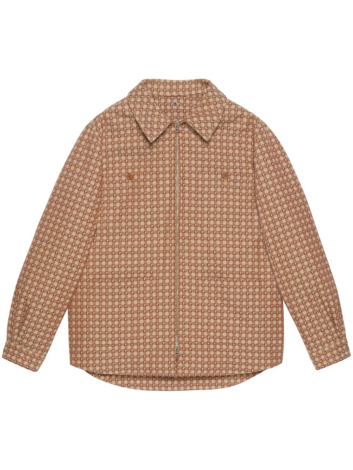 

Gucci куртка-рубашка с капюшоном, нейтральный цвет