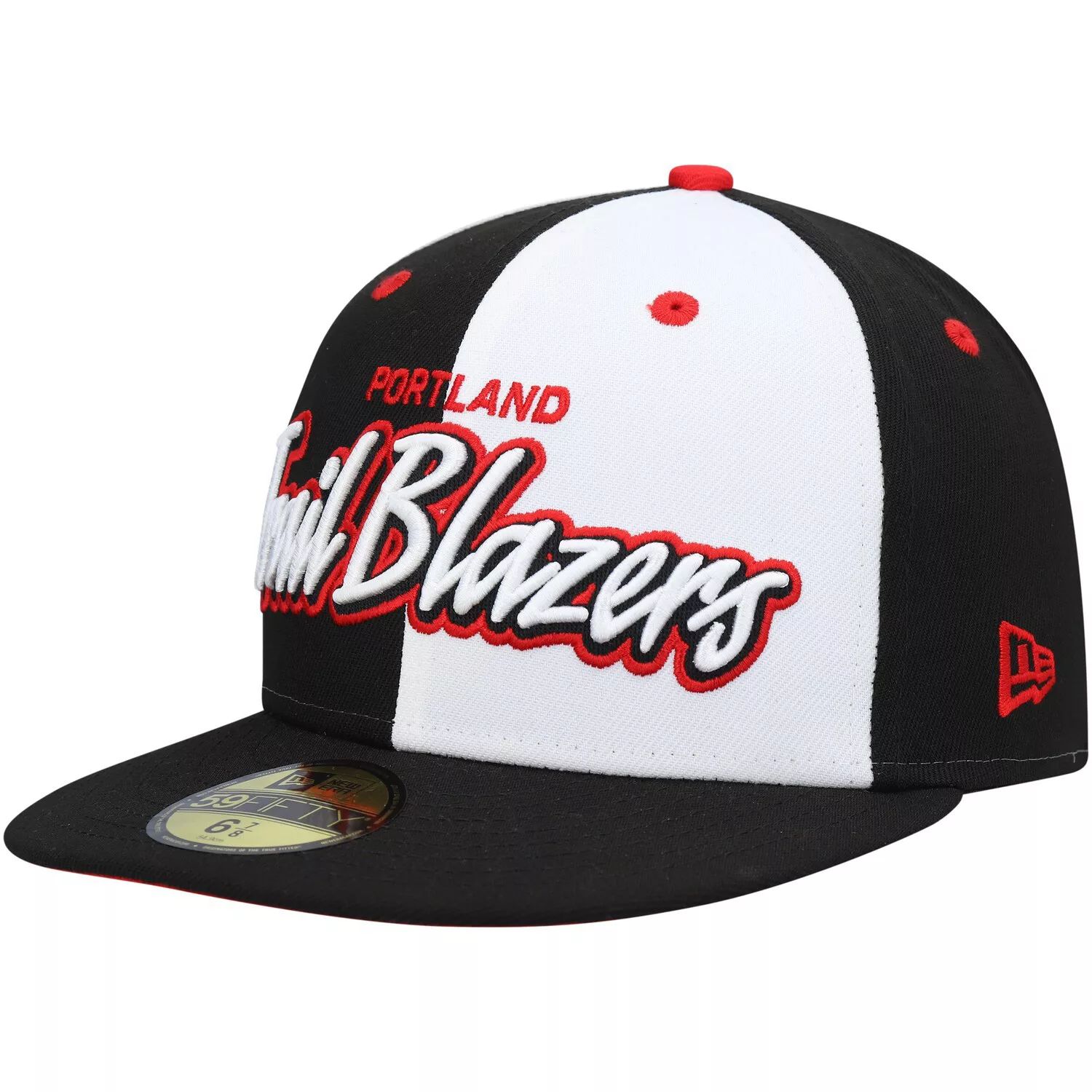 

Мужская кепка New Era черно-белая Portland Trail Blazers Griswold 59FIFTY