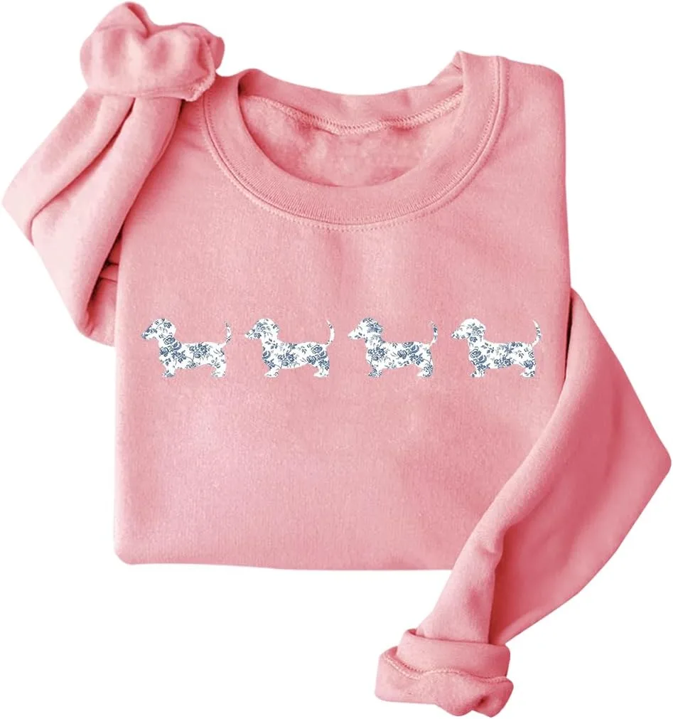 

Свитшот Blue Toile Dachshund, уютный худи с забавным принтом
