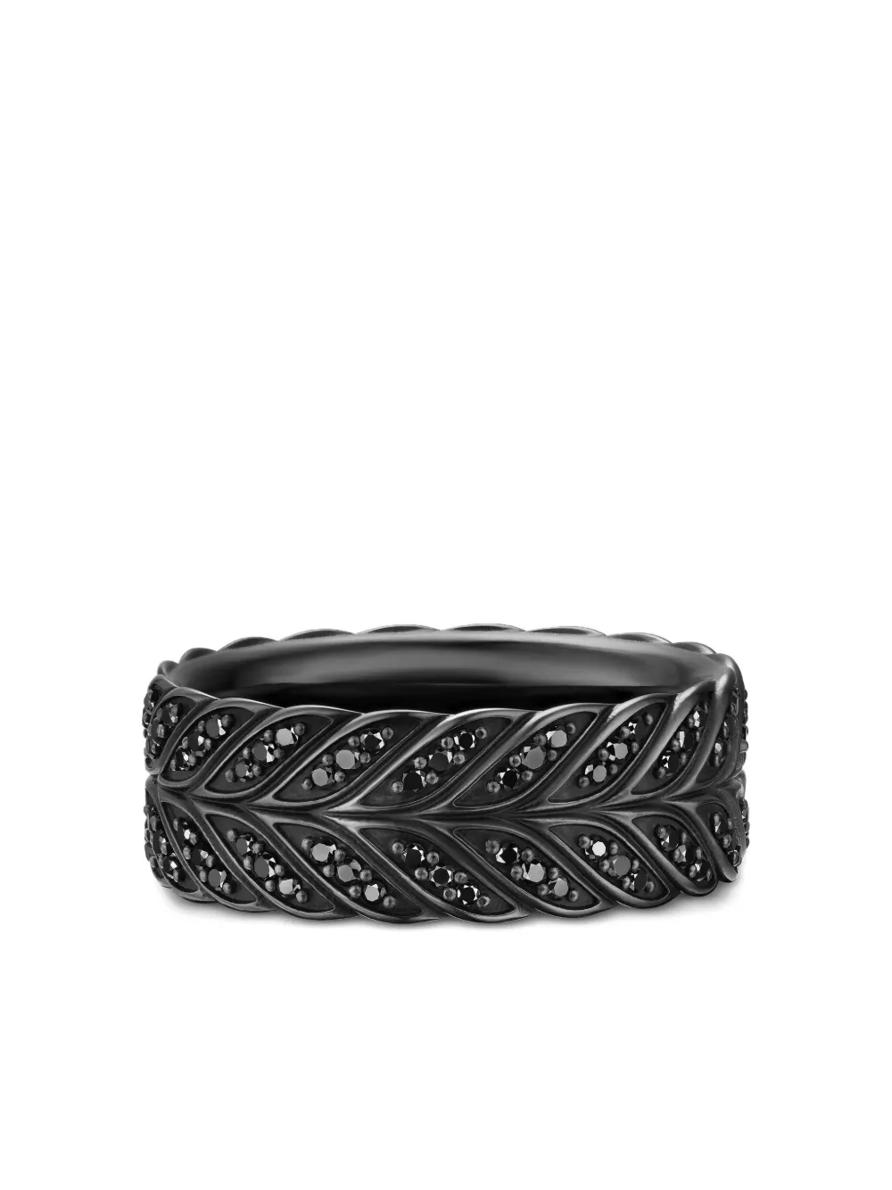 

Кольцо Chevron Pav с бриллиантами (9 мм) David Yurman, черный
