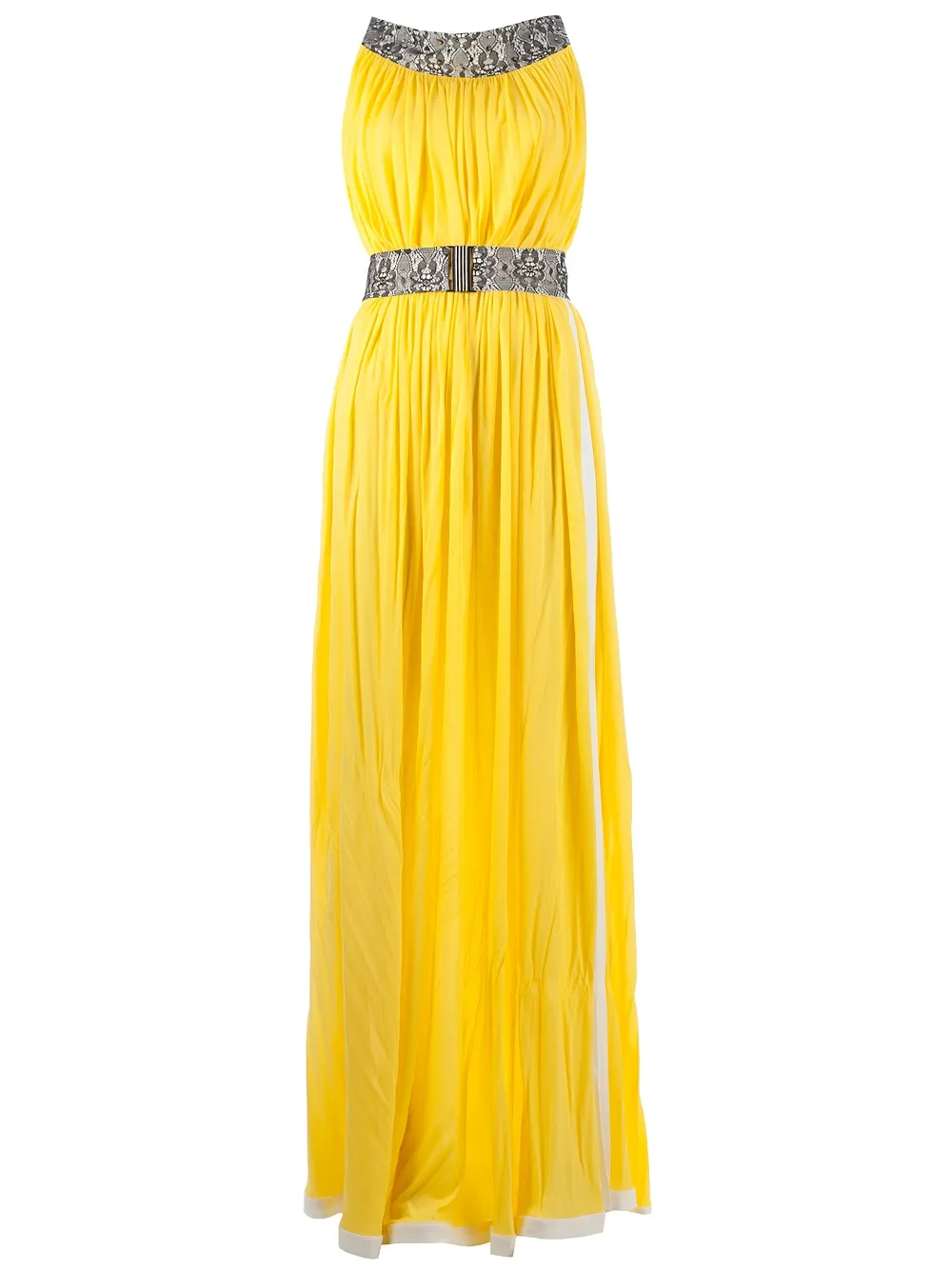 

Платье с кружевной отделкой Cristiano Burani, желтый