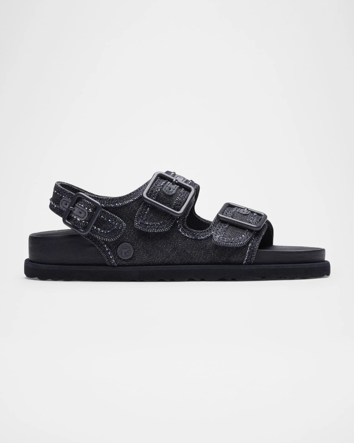 Сандалии Milano Denim с двойной пряжкой и пяткой на пятке 1774 Birkenstock, цвет Dark Wash Denim