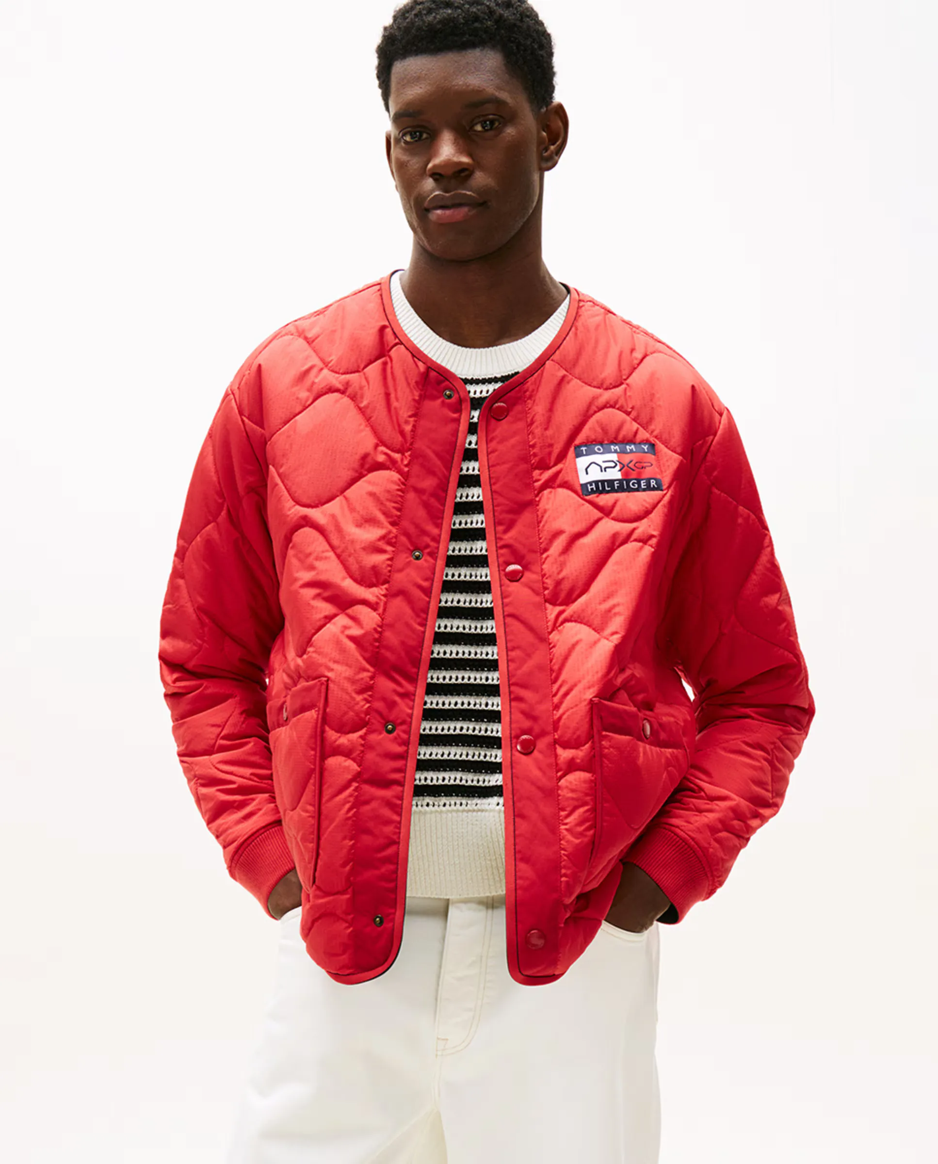 

Куртка мужская стеганая на пуговицах Tommy Hilfiger, красный