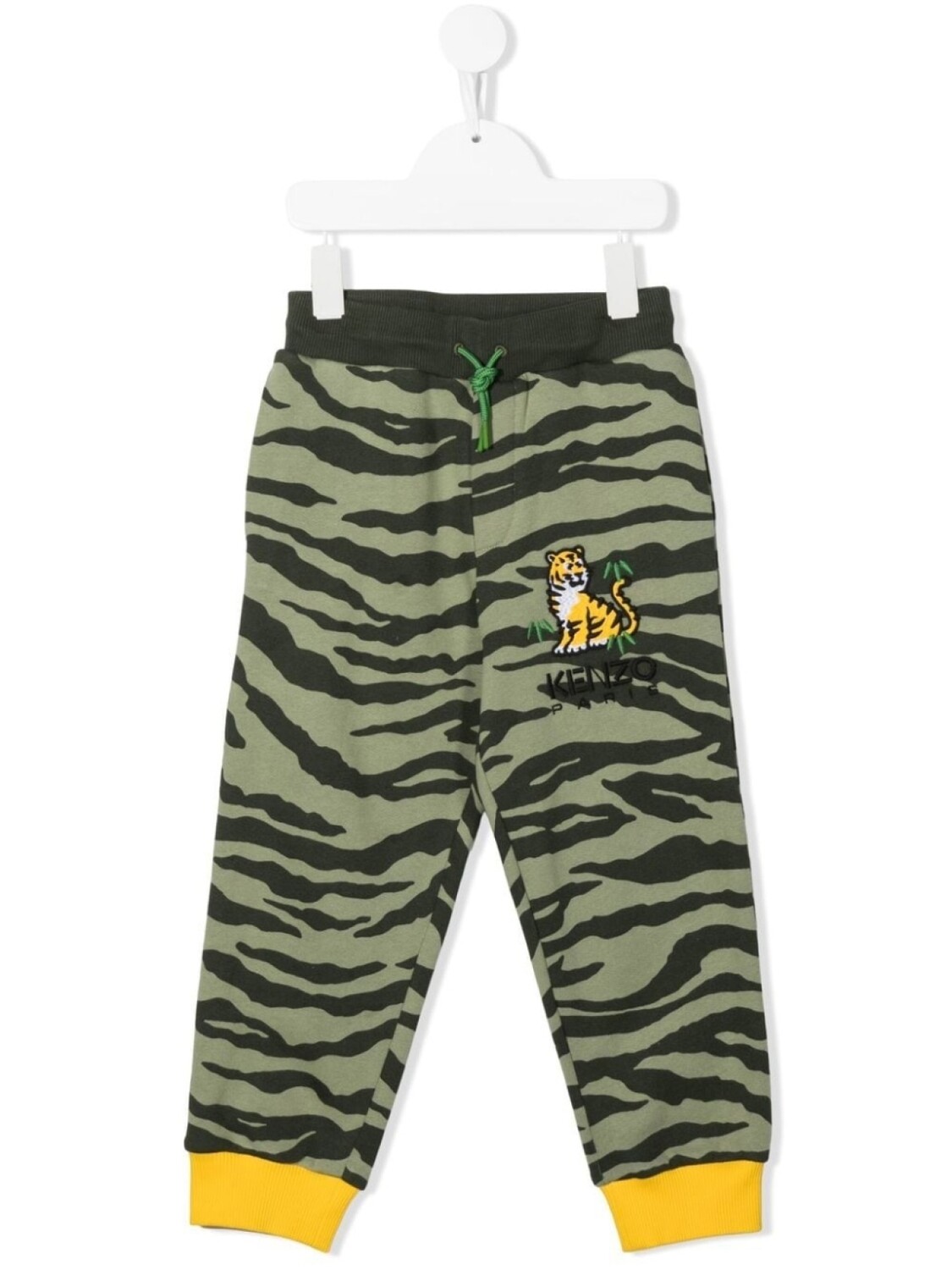 

Kenzo Kids спортивные брюки с тигровым принтом, зеленый