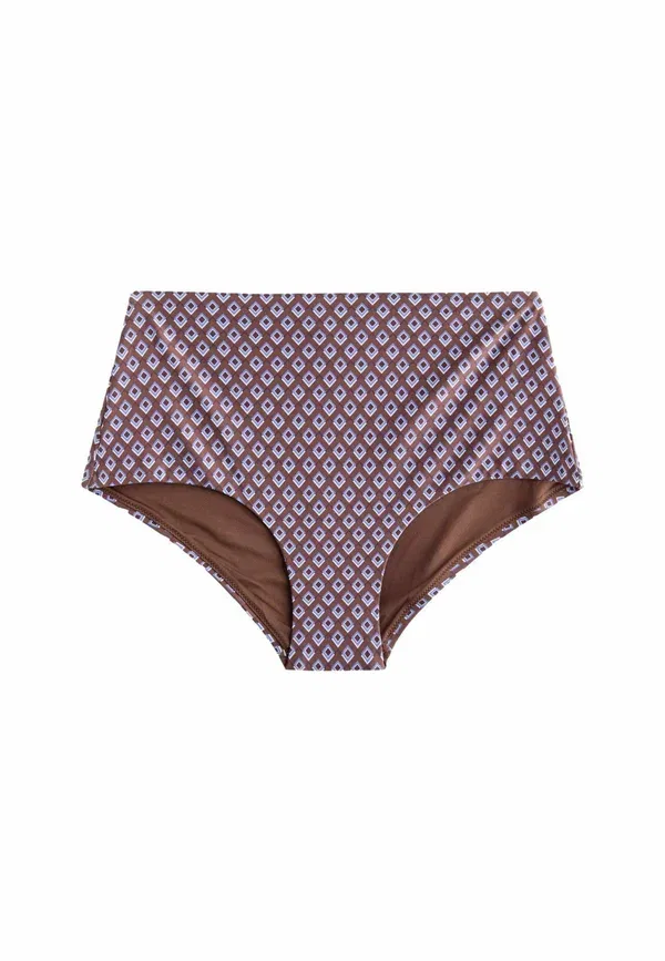 Трусы бикини с высокой талией Next, chocolate brown geometric, шоколадно-коричневый геометрический