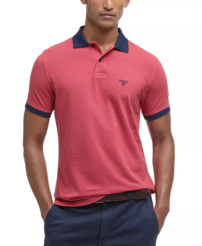 

Мужская поло с коротким рукавом Lynmouth и контрастной отделкой Barbour, красный