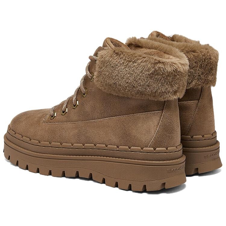 Женские ботинки Skechers Modern Comfort Chestnut зимние с мехом, коричневый — фото 3