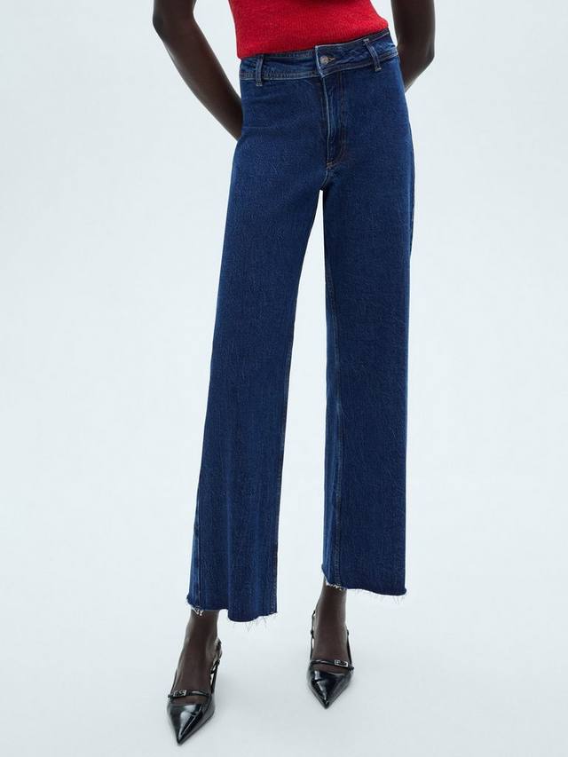 

Джинсы catherin culotte с высокой посадкой Mango, цвет Open Blue