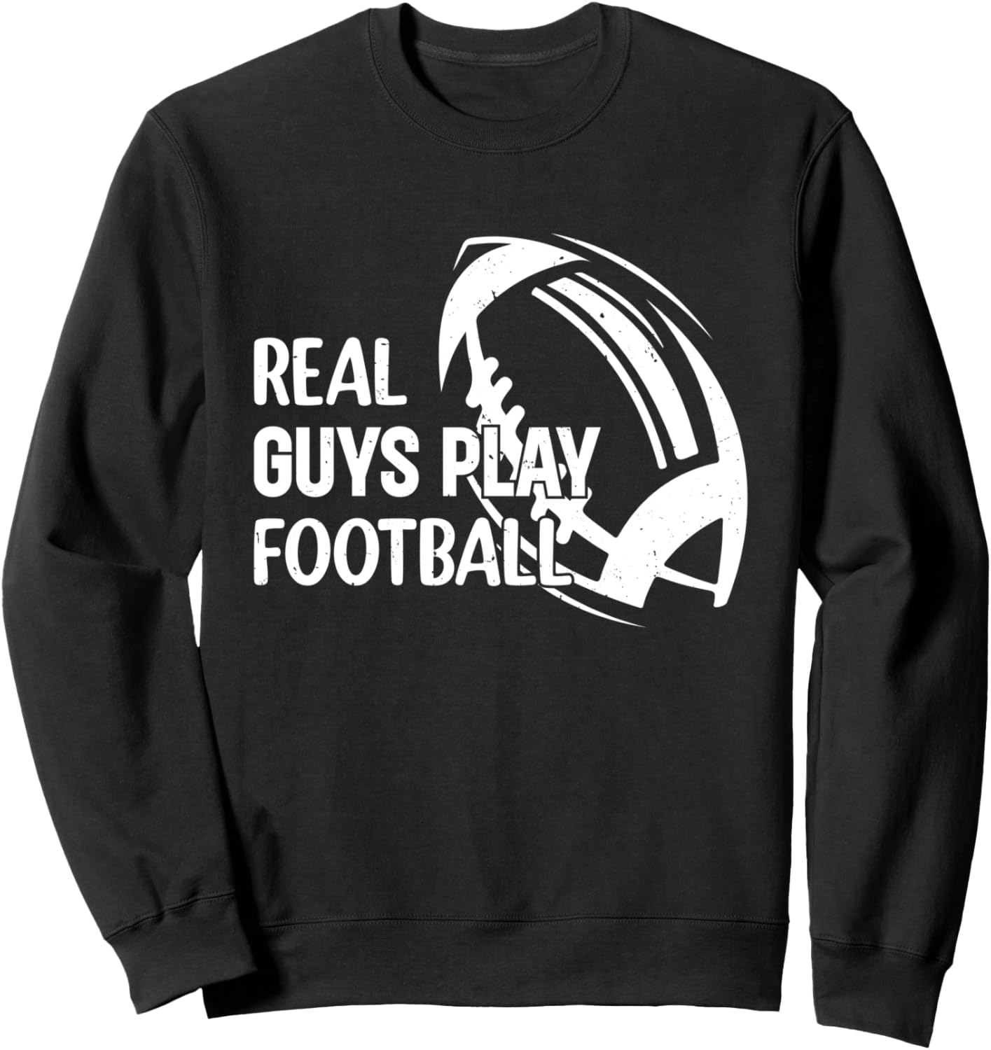 

Настоящие парни играют в футбол - толстовка с изображением американского футболиста American Football Player Football Season, черный