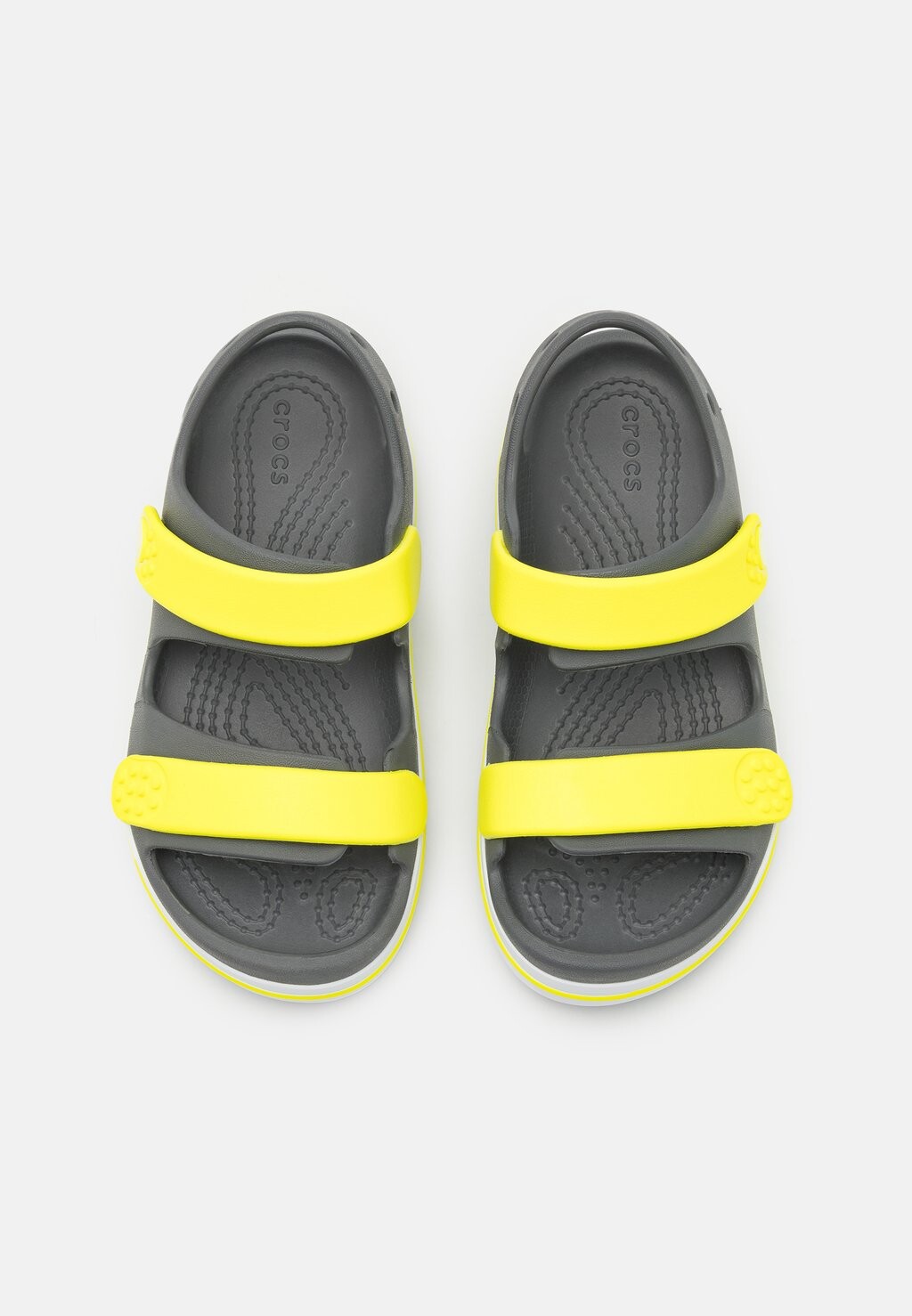Сандалии для купания Crocband Cruiser Unisex Crocs, сланцево-серый/кислотность — фото 4