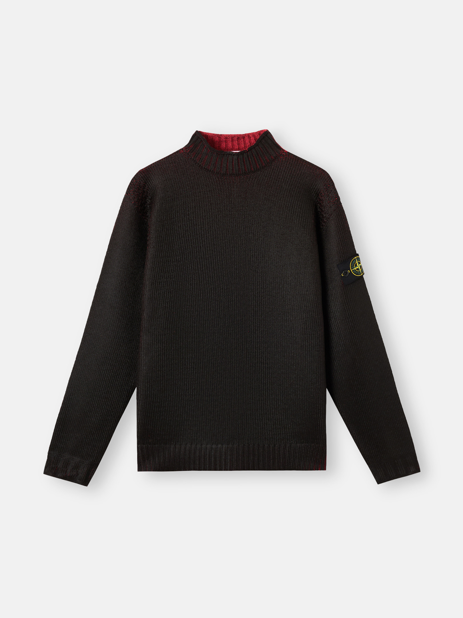 

Свитер с воротником-стойкой и сублиматическим принтом Stone Island 5100066 POLYESTER WITH SUBLIMATIC PRINT, темно-бордовый