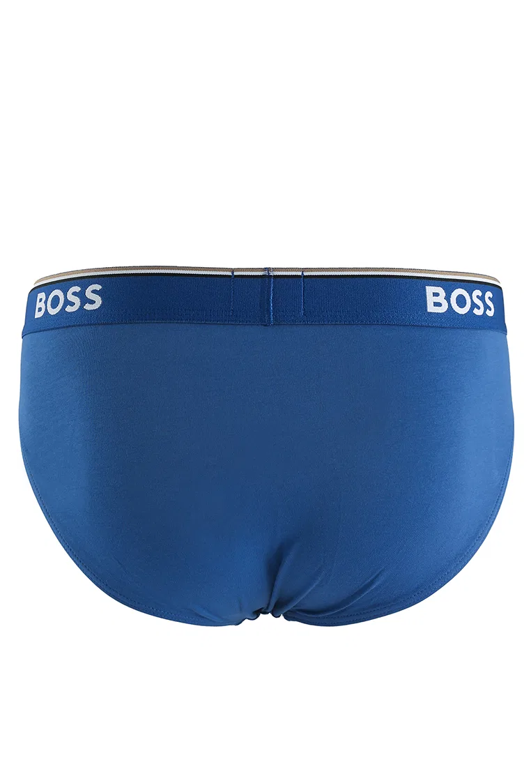 Трусы, 3 шт., stretch cotton, BOSS Body, черный/синий/серый — фото 3