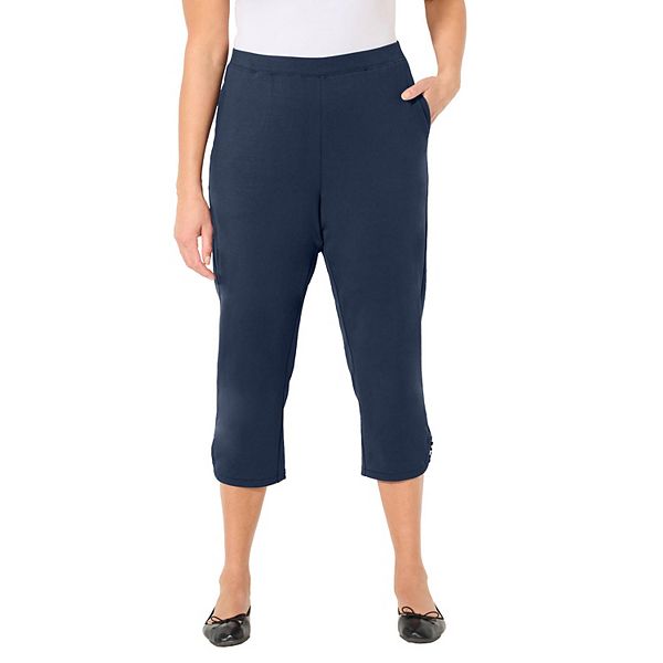 

Женские капри plus size Suprema Studio с кольцевым акцентом Catherines, Navy