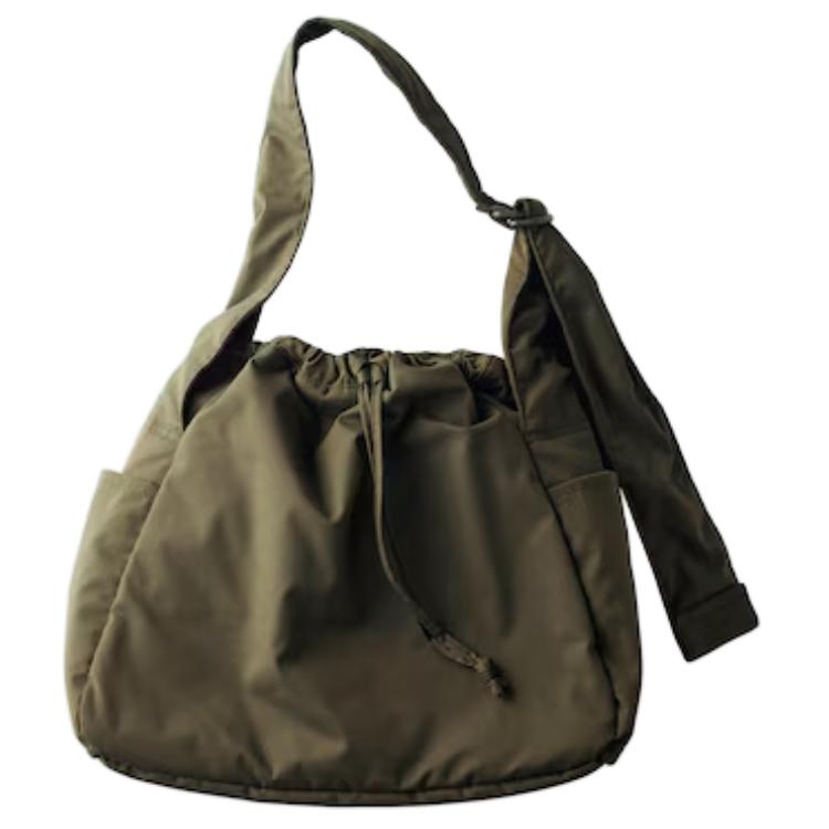 

Полиэстеровая наплечная сумка для женщин оливкового зеленого цвета UNIQLO, оливковый