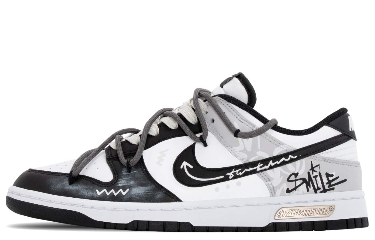 

Nike Кроссовки для скейтбординга Dunk Graffiti Empire Abrasion Resistant Slip Resistant низкие мужские черно-серые