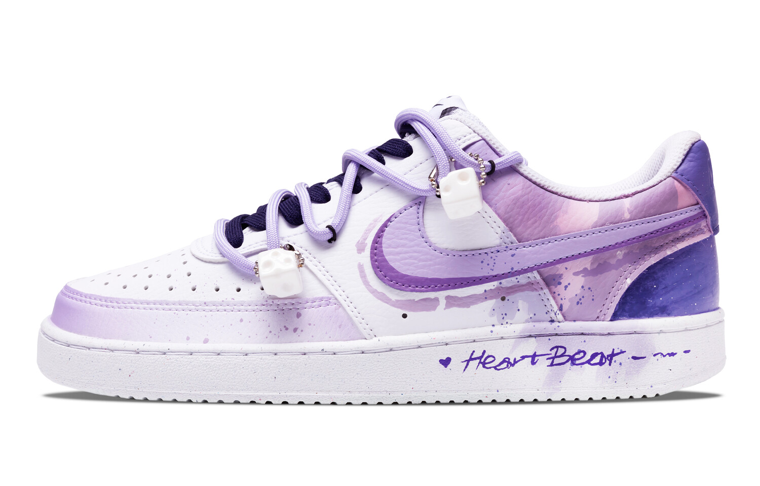 

Кроссовки Nike Court Vision 1 Skateboarding Shoes Men Low-top White, фиолетовый