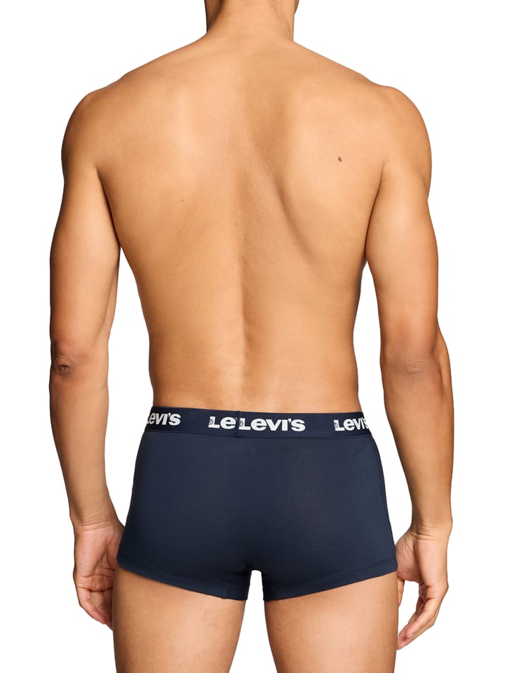 Levi´s Боксерские шорты LEVIS Men Repeat Logo Trunk 2P темно-синего цвета — фото 4