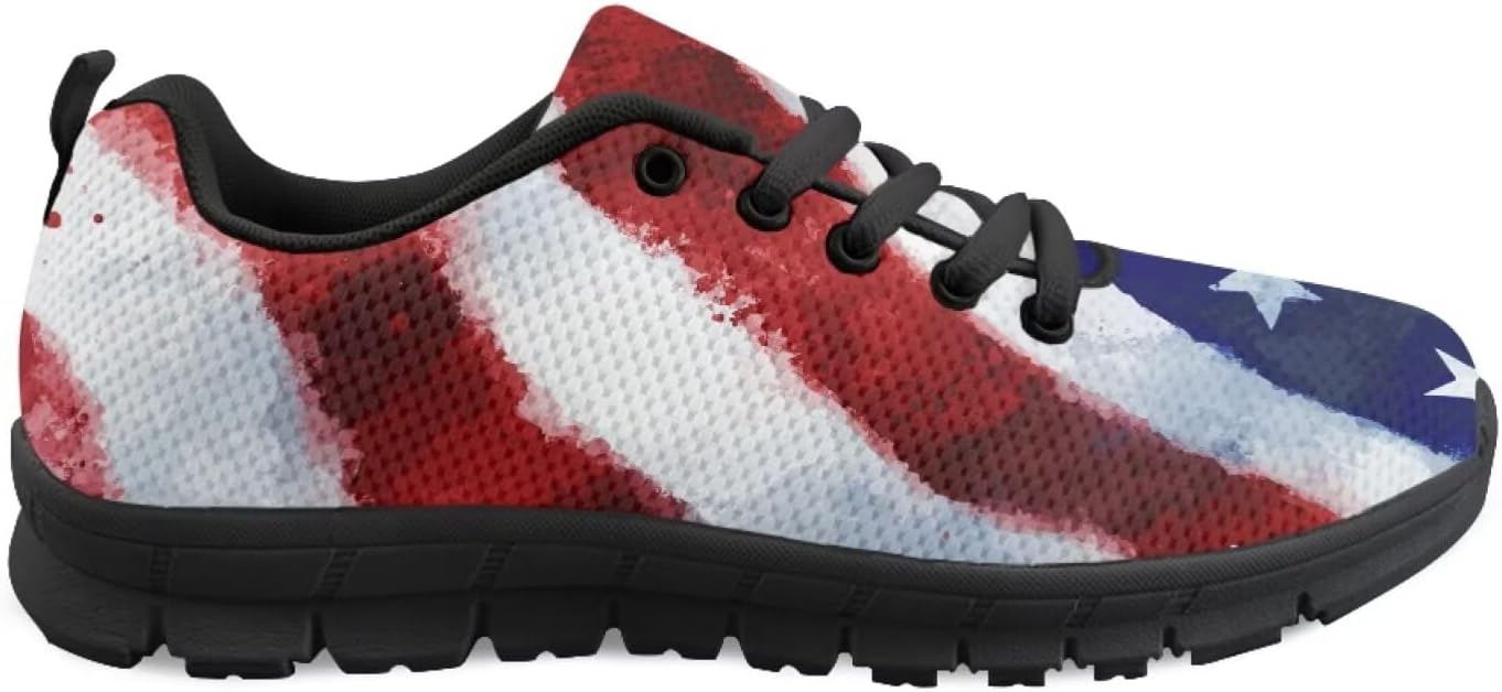 

Кроссовки с американским флагом для мужчин и женщин, кеды, обувь на 4 июля, легкие беговые и теннисные кроссовки для фитнеса Getelinseng, Vintage American Flag